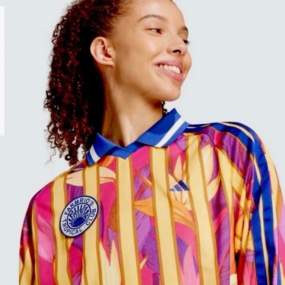 Farm Rio/Adidas Calab Bold Pink and Yellow Dress - Picture 5 of 8